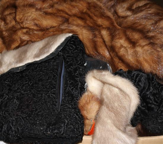 A quantity of mixed fur coats, etc.